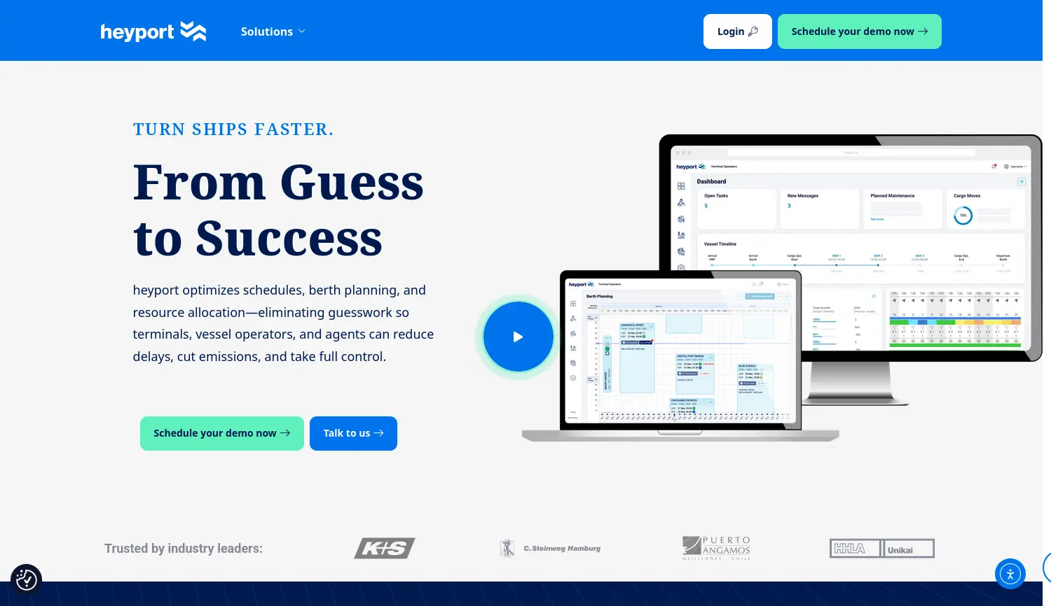 Website der Firma heyport GmbH