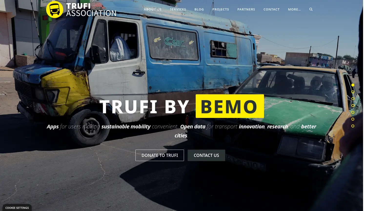 Website der Firma Trufi Association e. V.