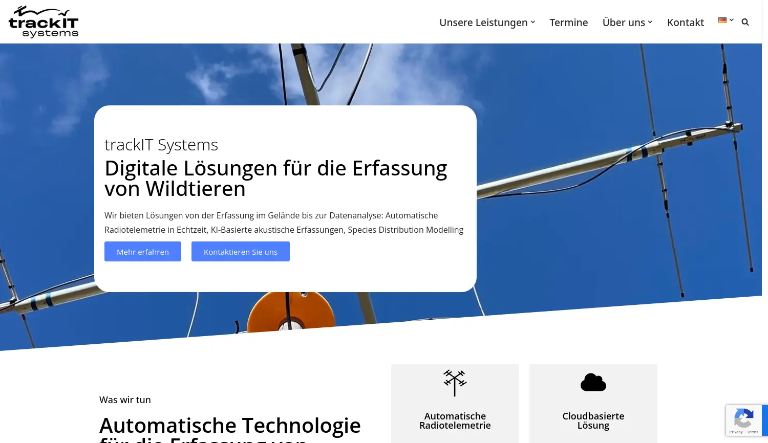 Website der Firma trackIT Systems GmbH
