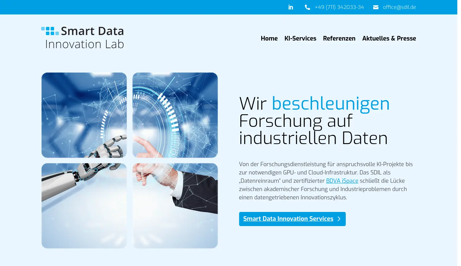 Website der Firma SICOS BW GmbH