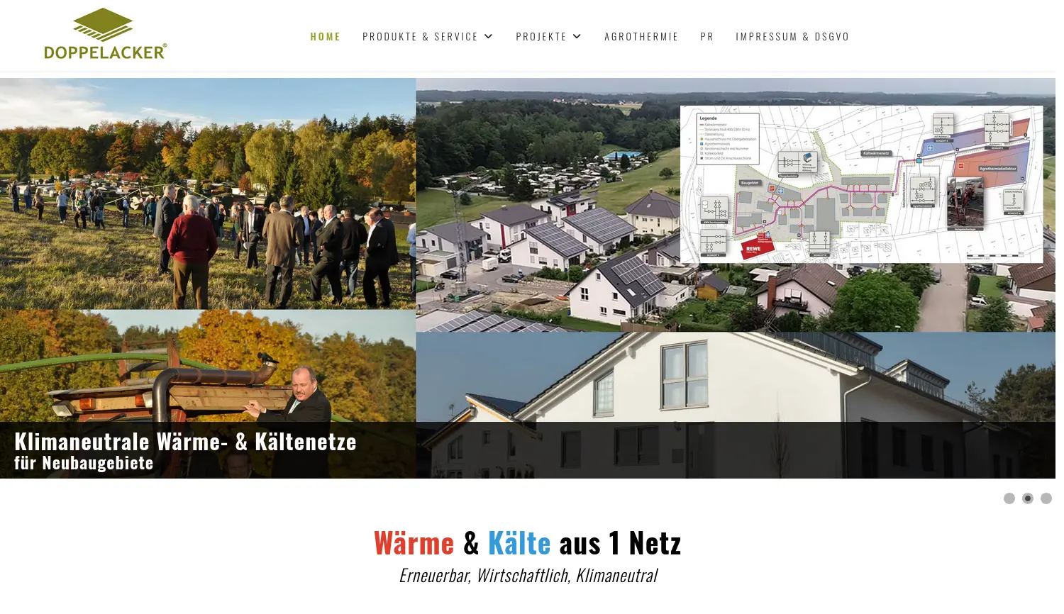 Website der Firma Doppelacker GmbH