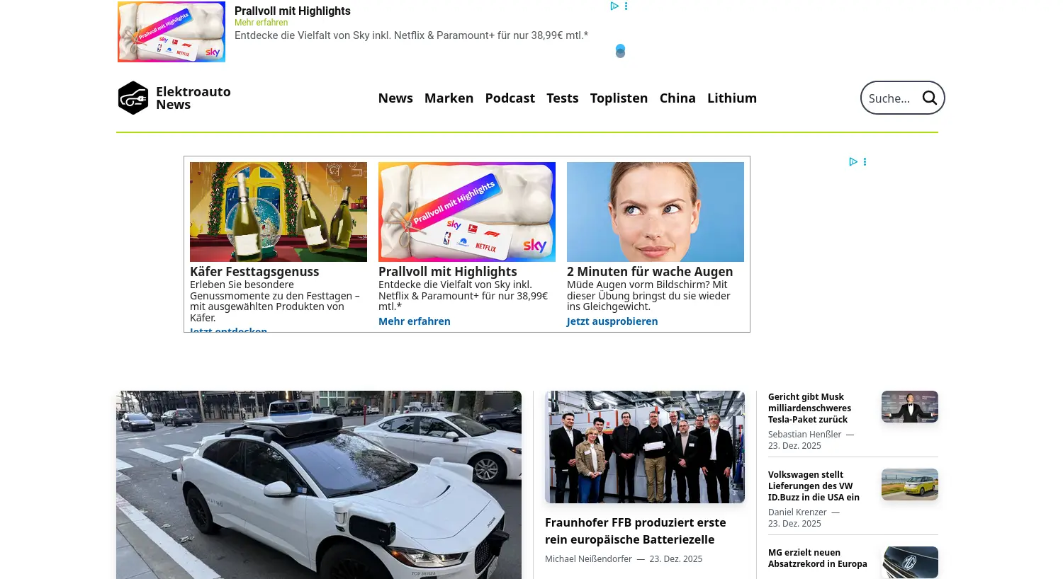 Website der Firma SH Webdienstleistungsgesellschaft mbH