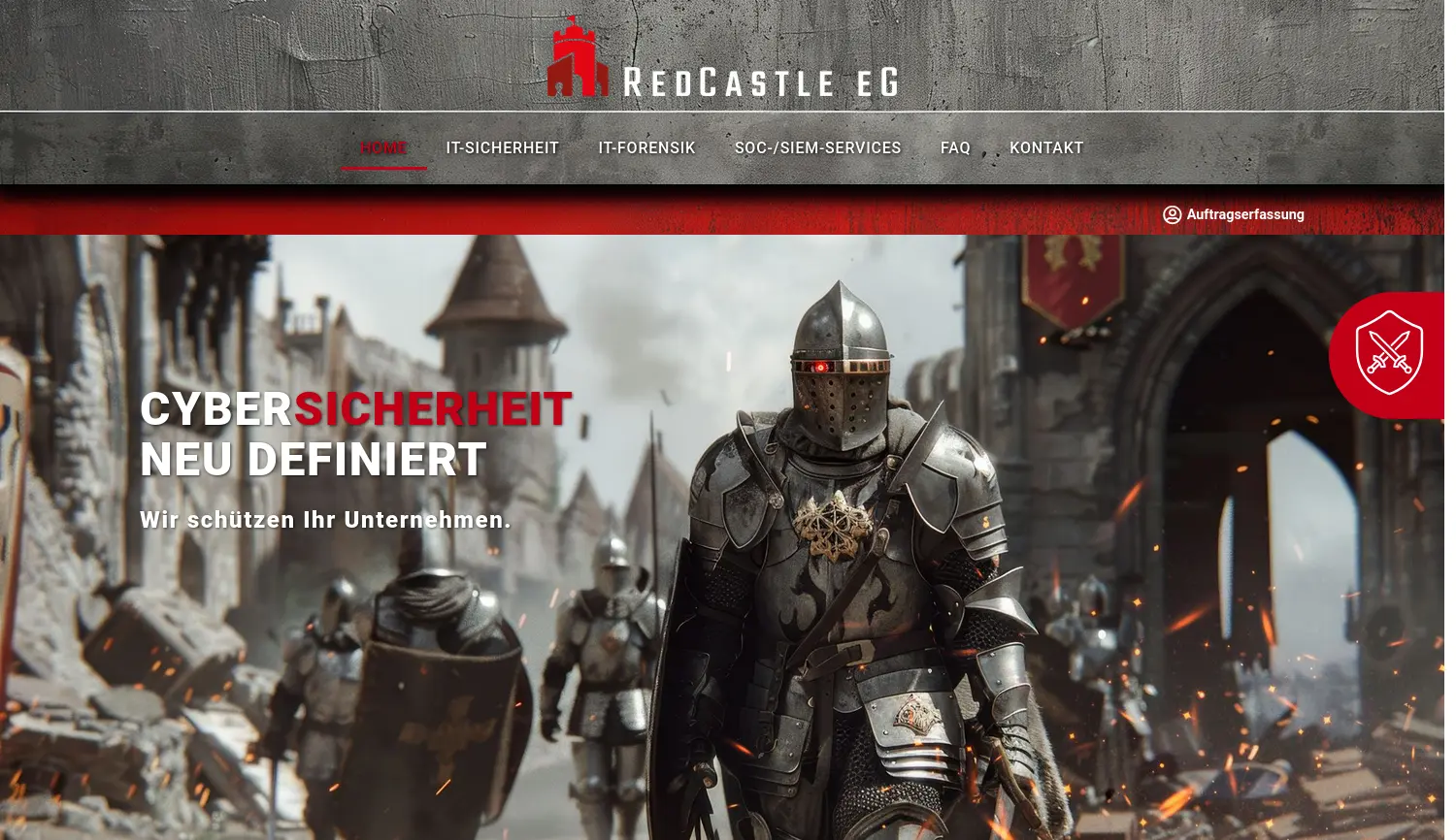 Website der Firma RedCastle eG