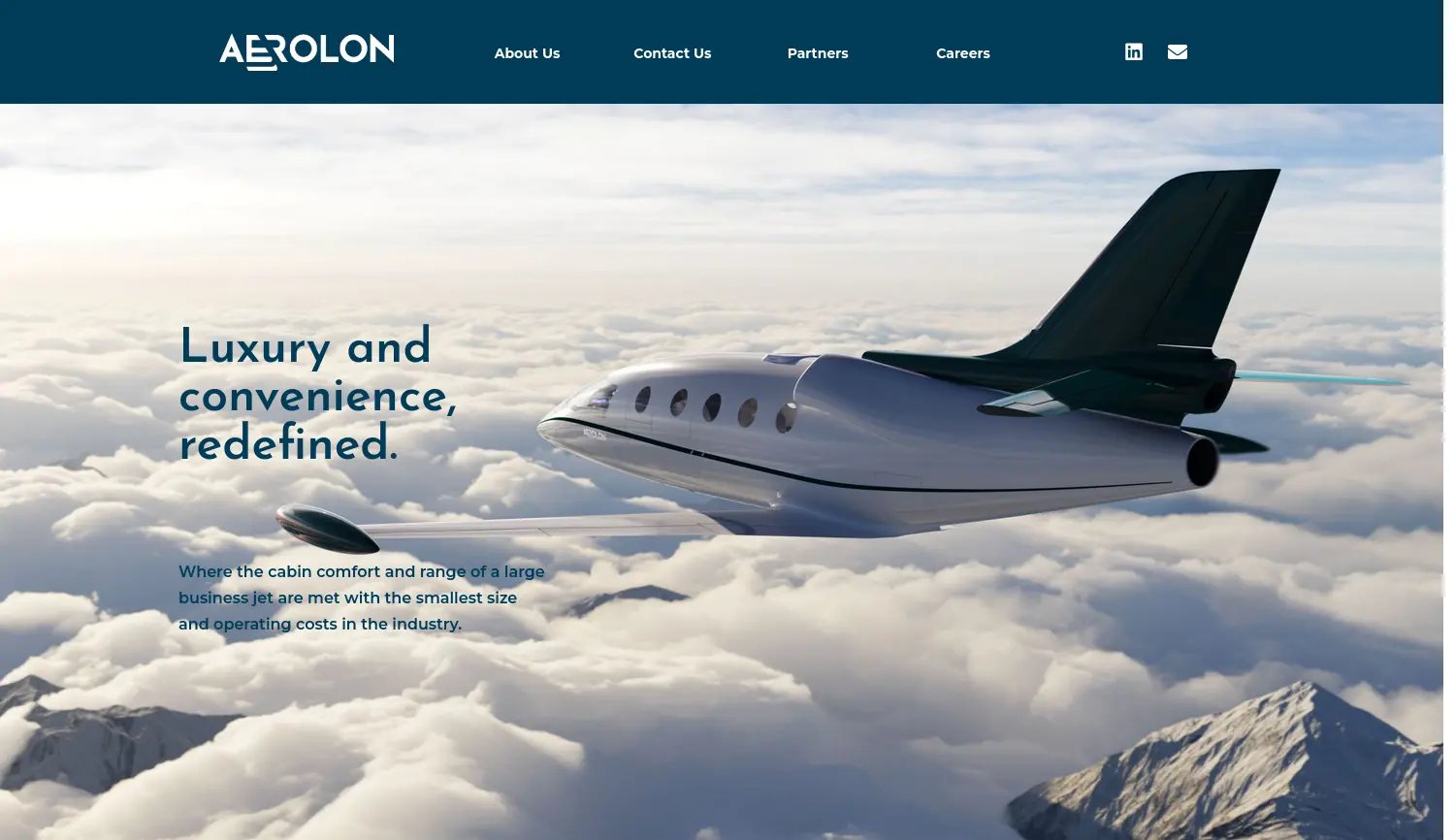 Website der Firma Aerolon GmbH