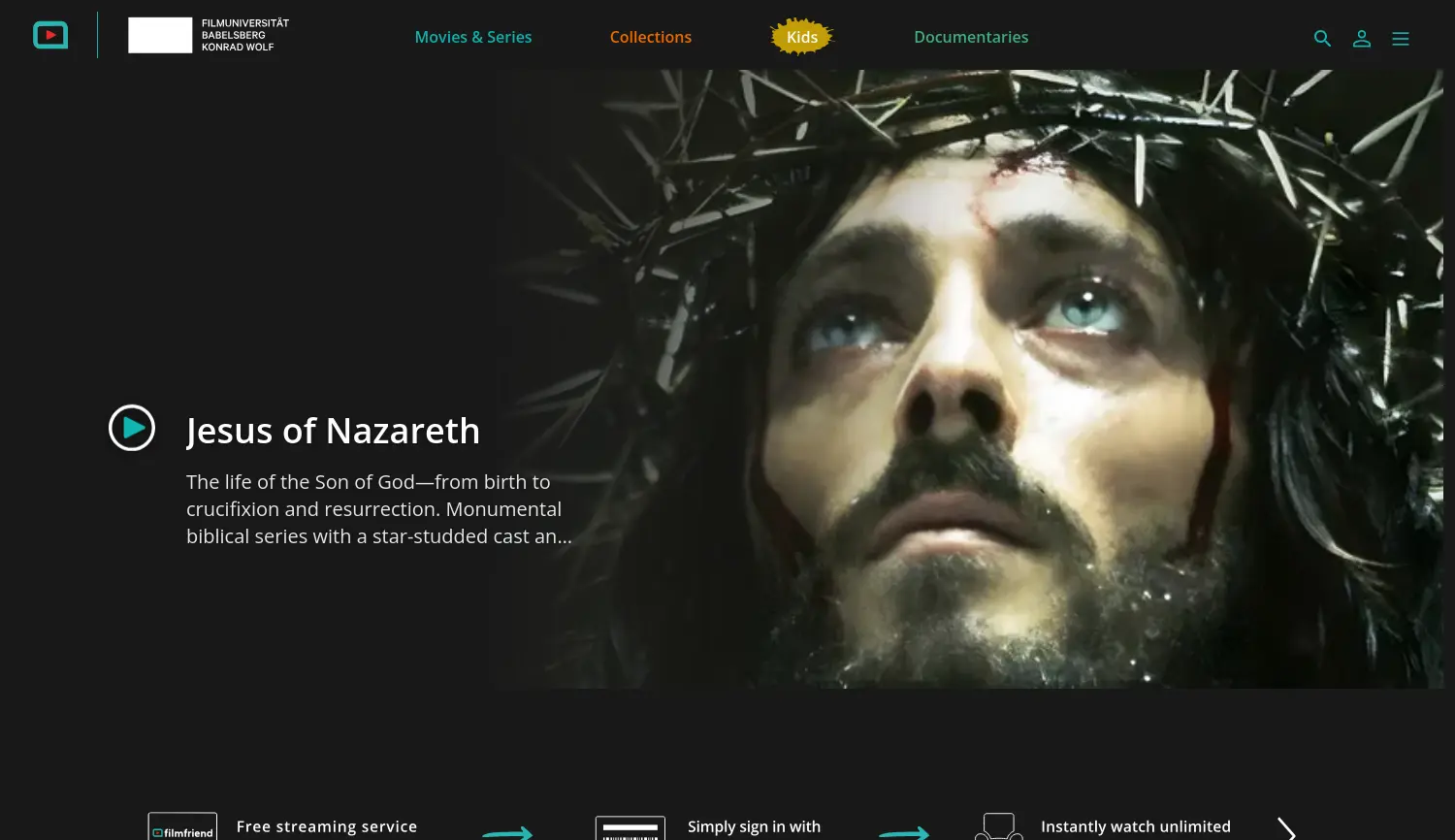 Website der Firma filmwerte GmbH