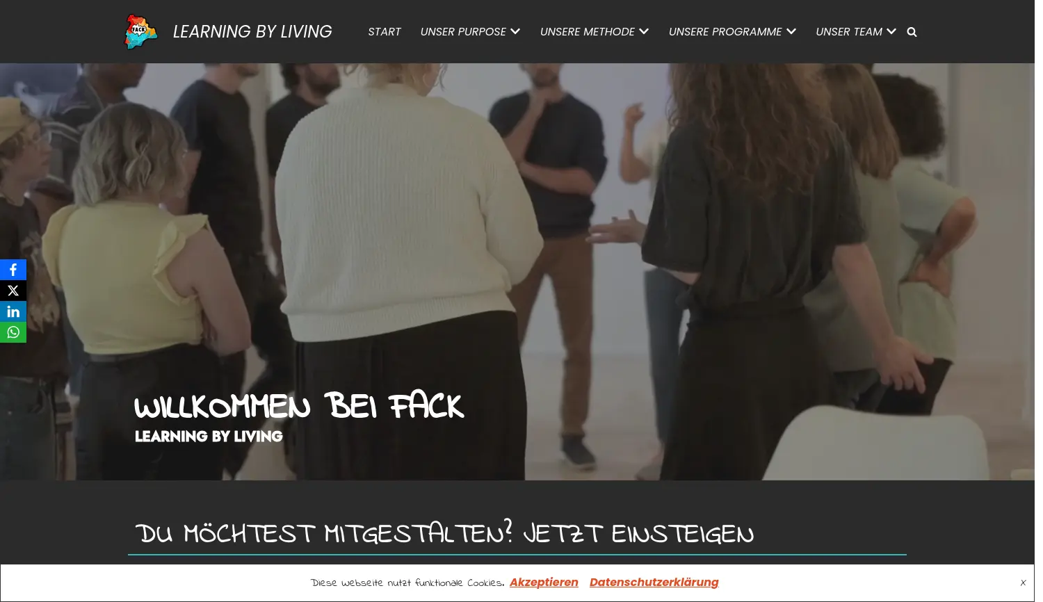 Website der Firma FACK e.V.