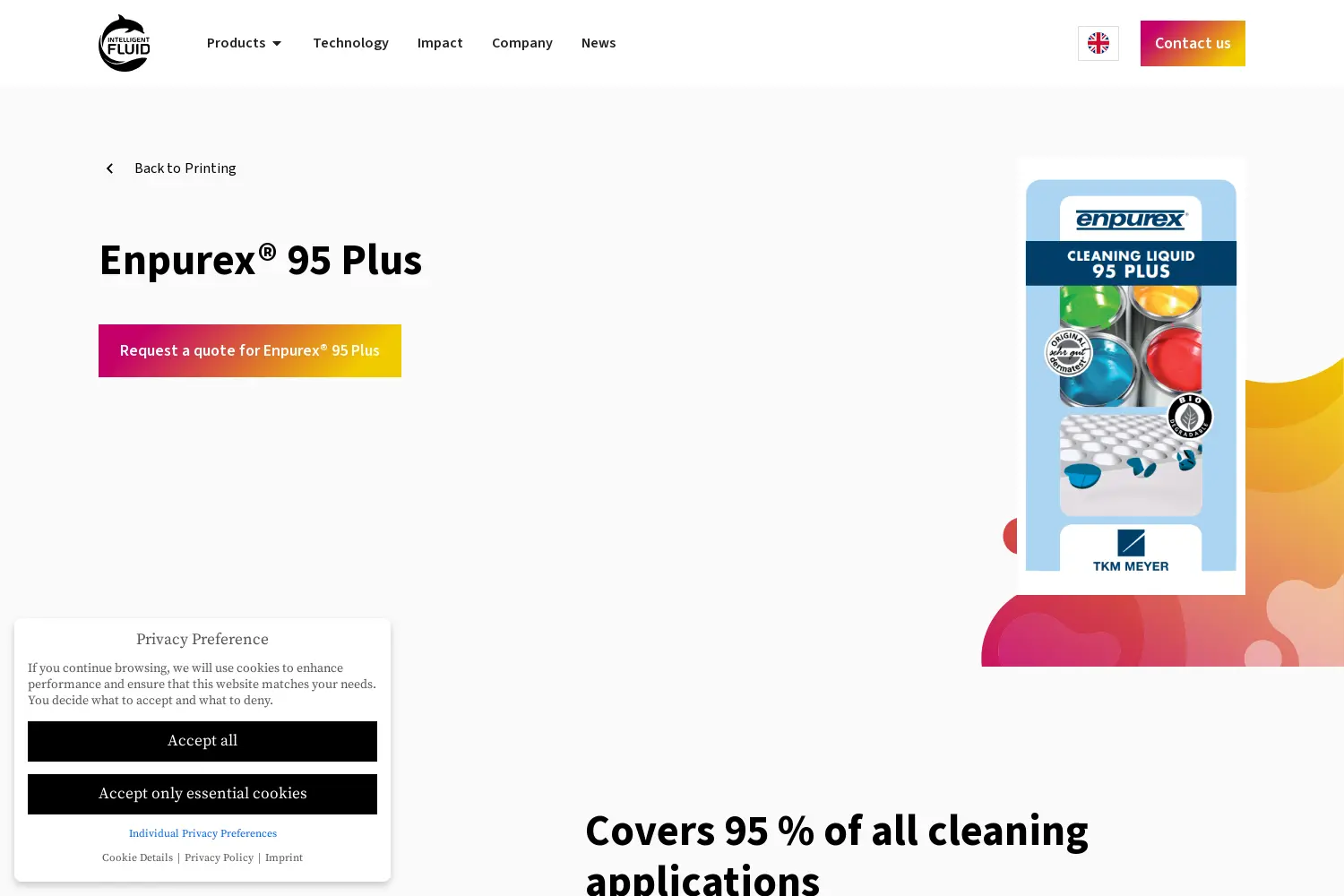 Website der Firma intelligent fluids GmbH