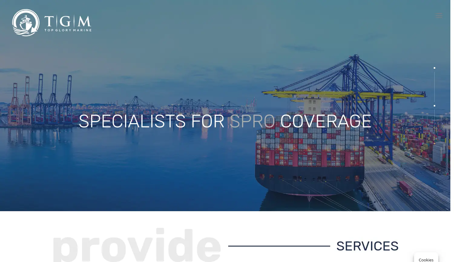 Website der Firma Top Glory Marine Service GmbH & Co. KG