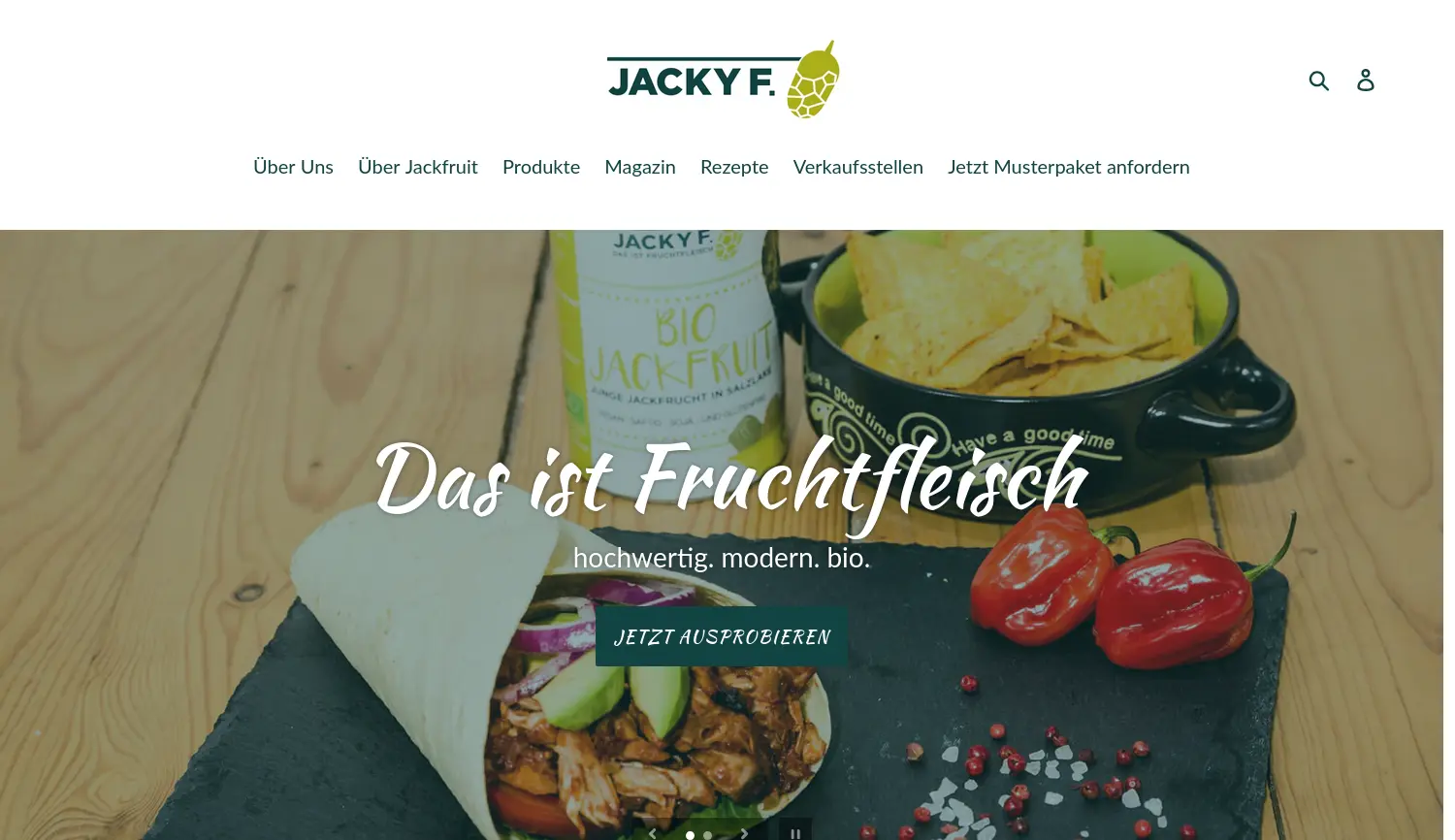 Website der Firma ELAN – Foodsolutions GmbH