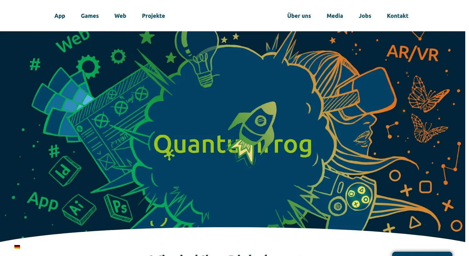 Website der Firma Quantumfrog GmbH