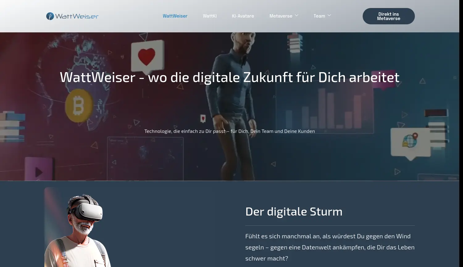 Website der Firma Wattwelten uG