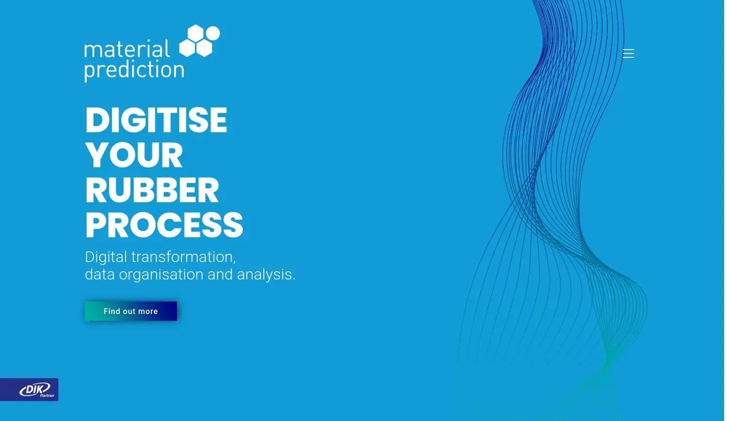 Website der Firma material prediction GmbH