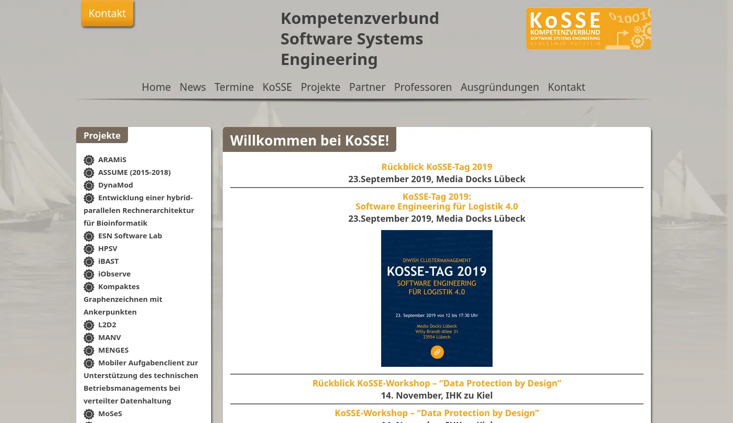 Website der Firma WTSH Wirtschaftsförderung und Technologietransfer Schleswig-Holstein GmbH