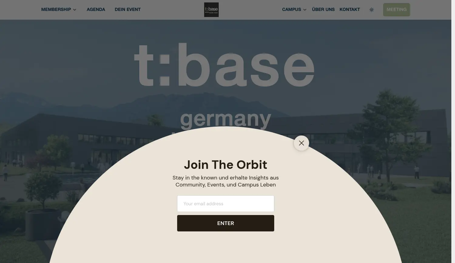 Website der Firma t:base GmbH