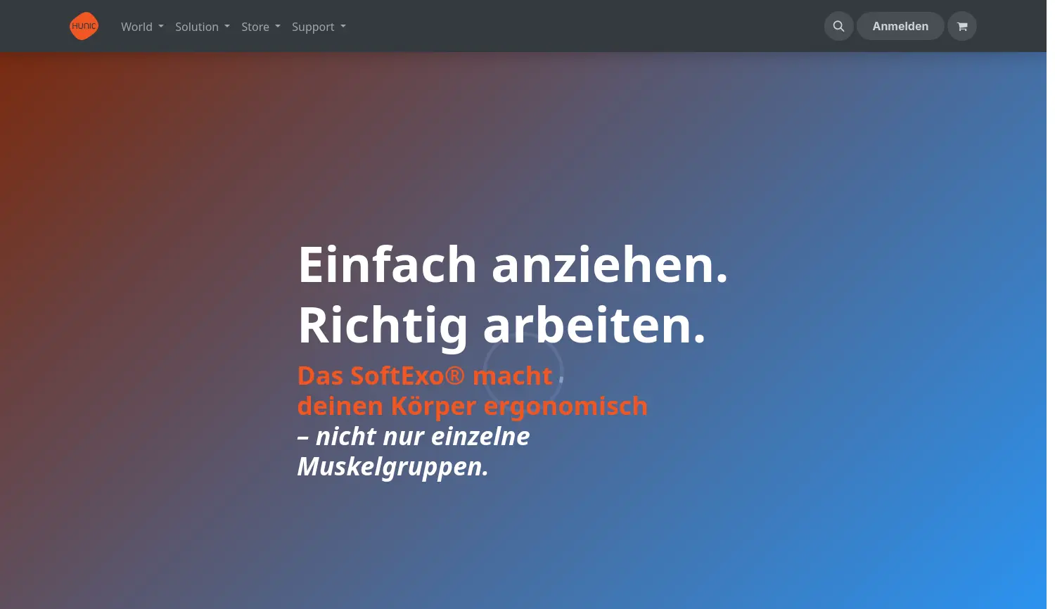Website der Firma HUNIC GmbH