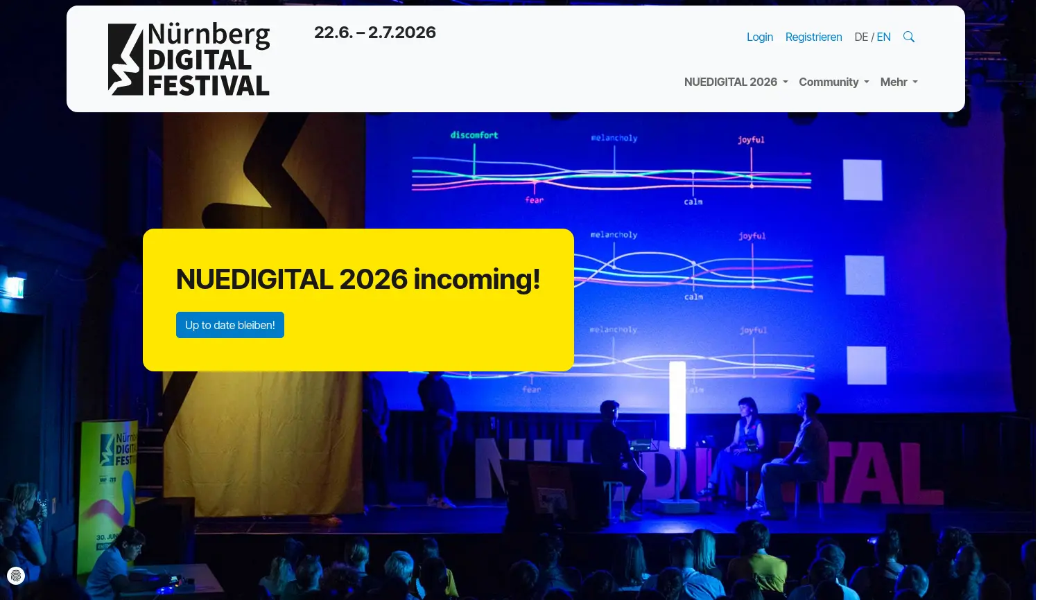 Website der Firma NUE digital GmbH