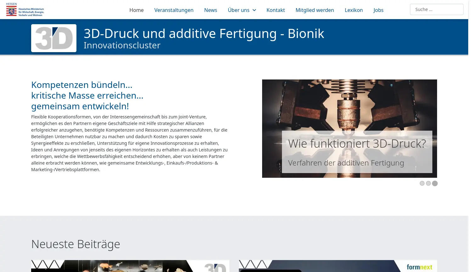 Website der Firma TransMIT Gesellschaft für Technologietransfer mbH