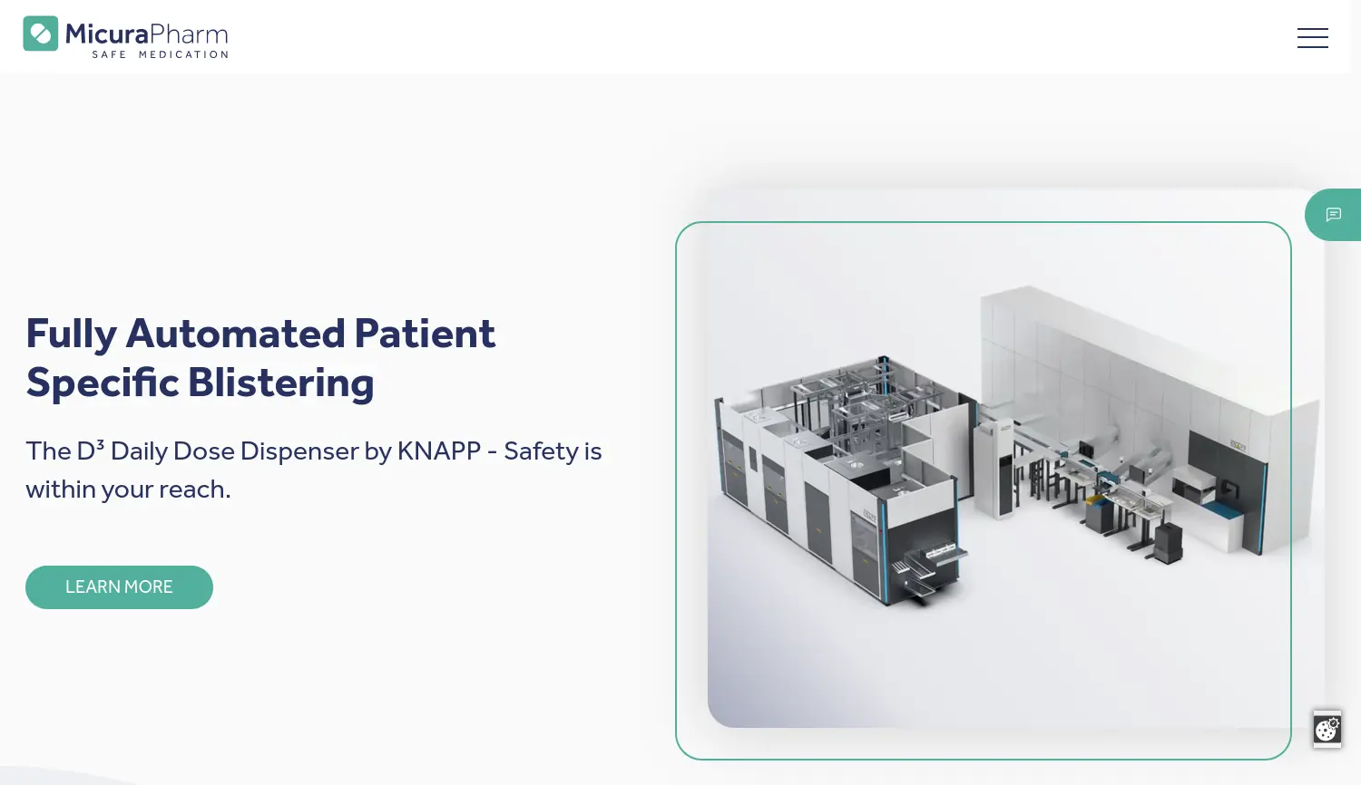 Website der Firma MicuraPharm GmbH