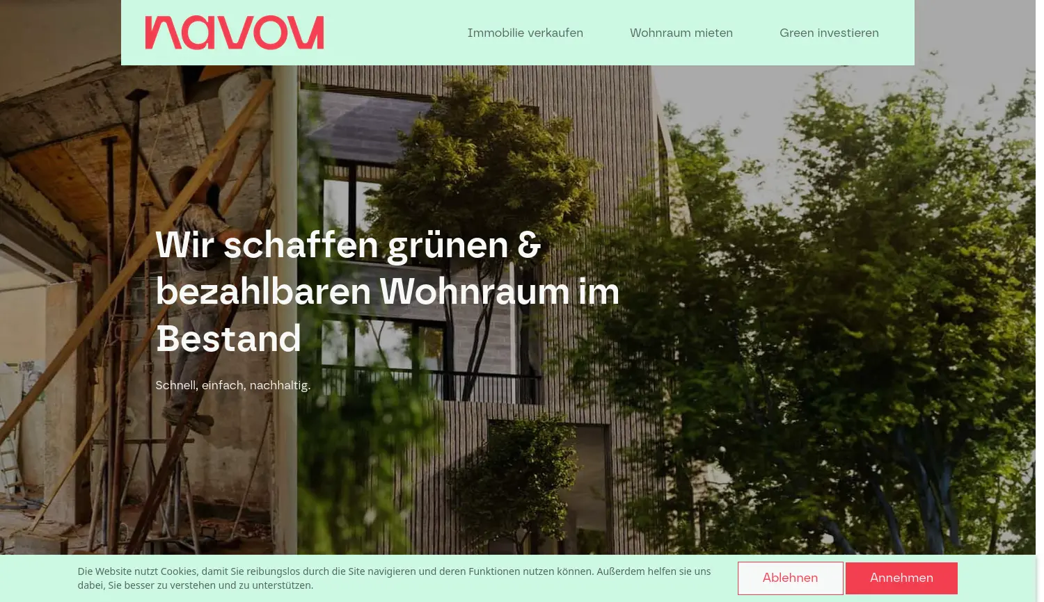 Website der Firma navou GmbH