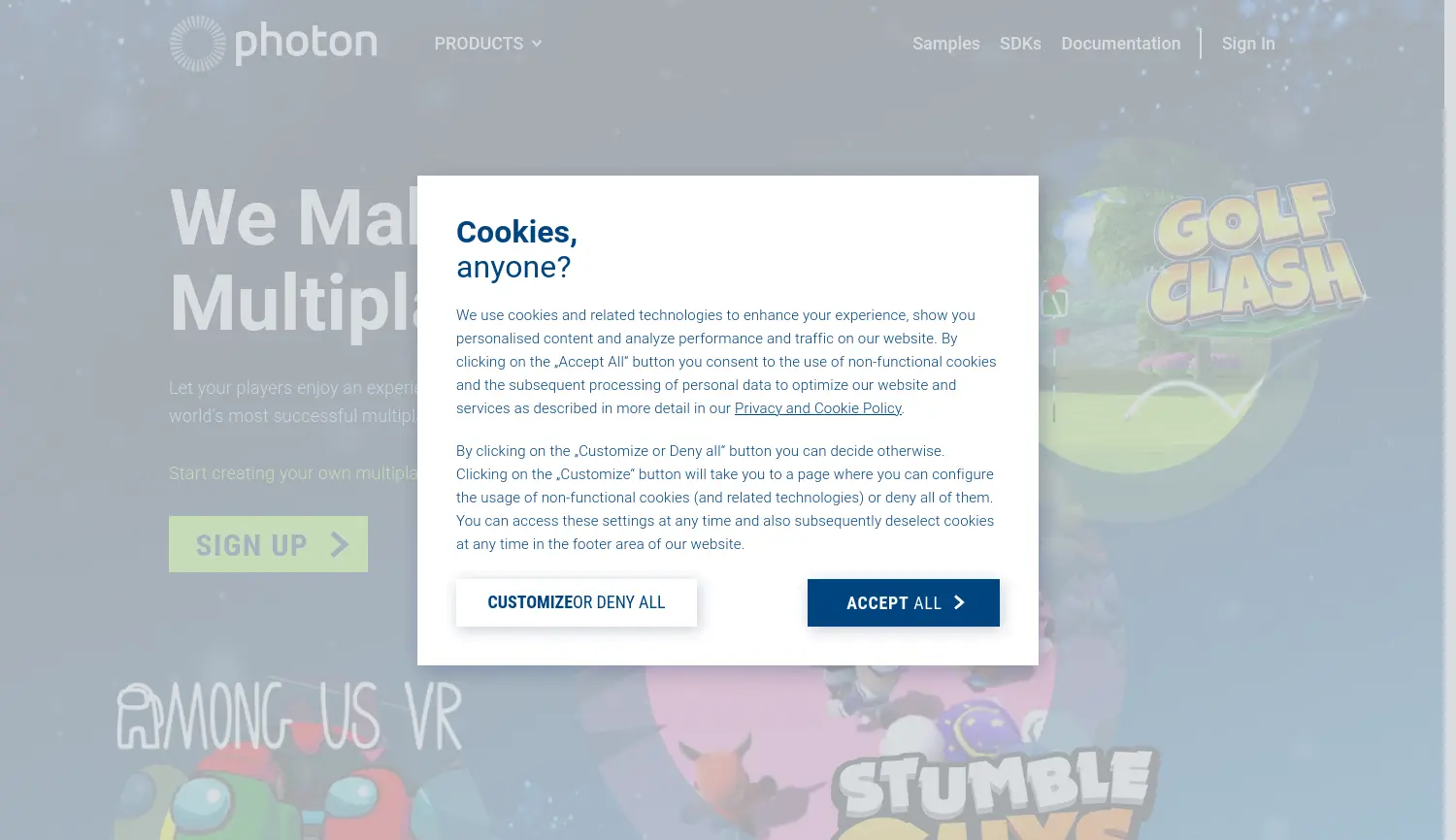 Website der Firma Exit Games GmbH