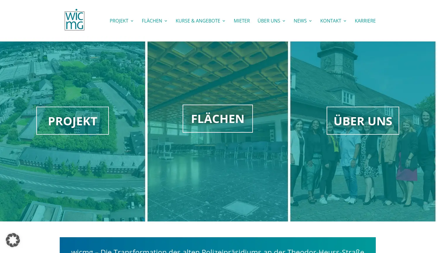 Website der Firma Wissens- und Innovationscampus Mönchengladbach GmbH