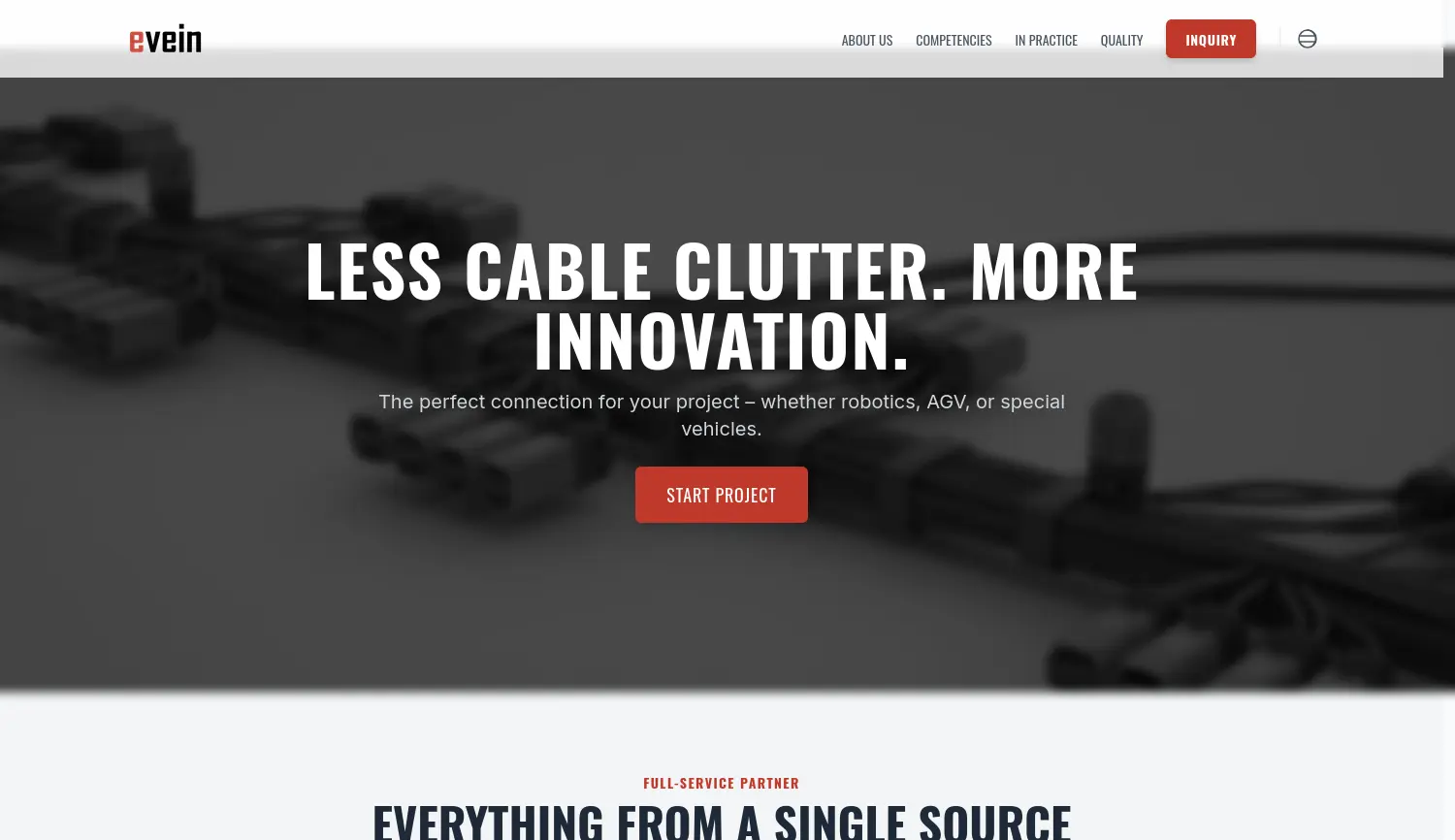 Website der Firma e-vein GmbH