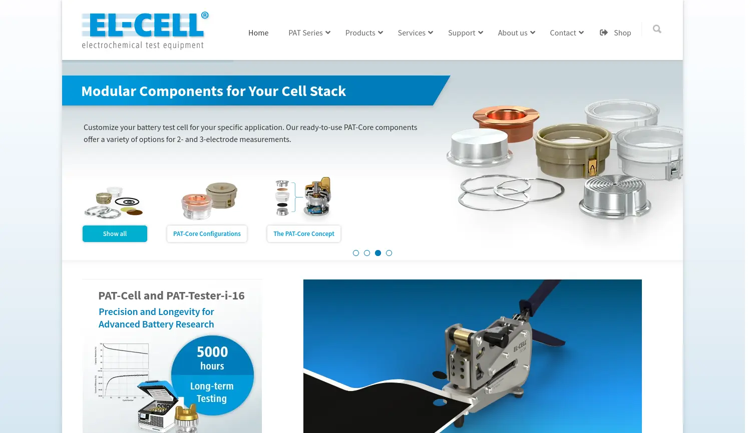 Website der Firma EL-CELL GmbH