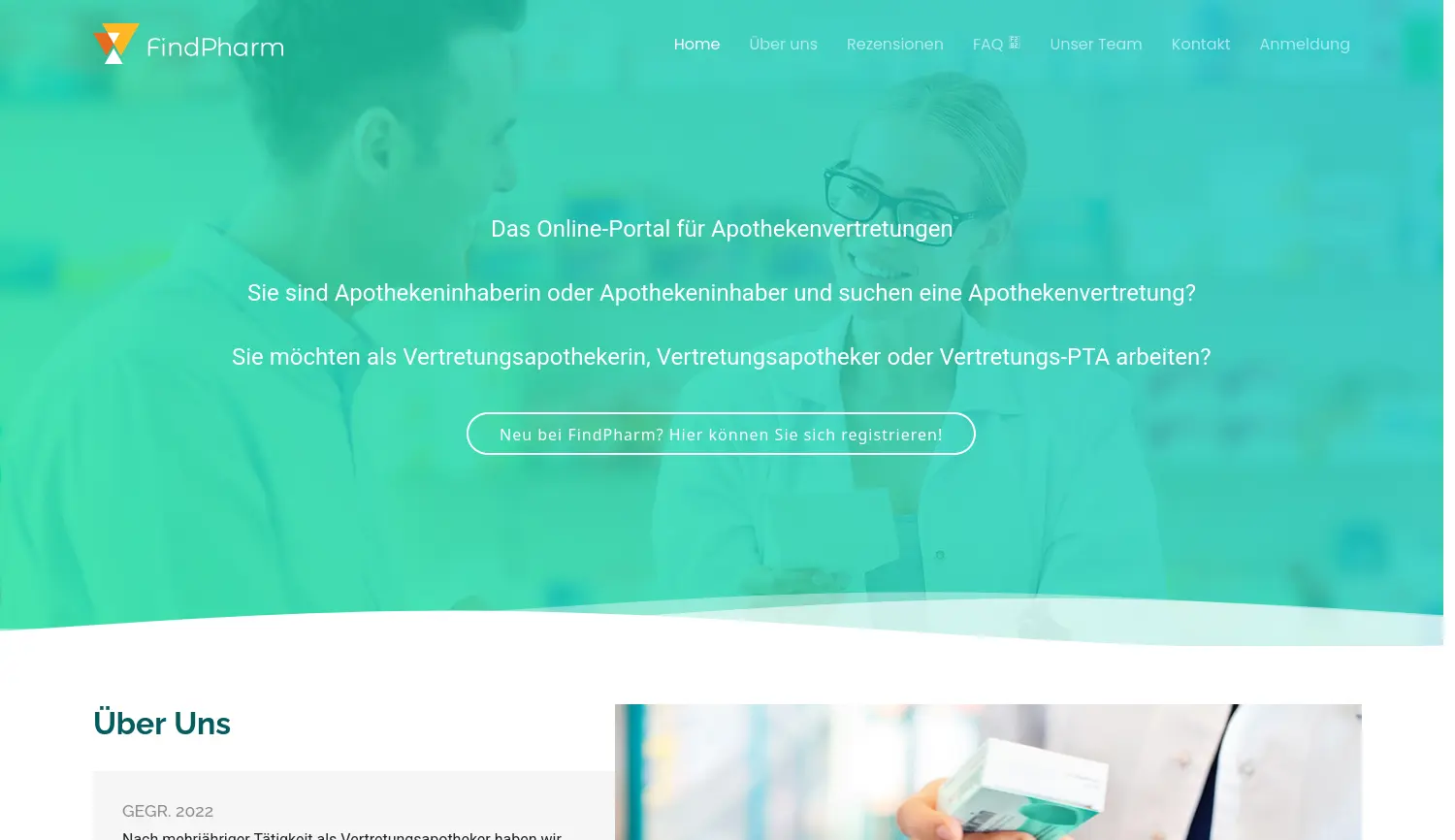 Website der Firma FindPharm e.K.