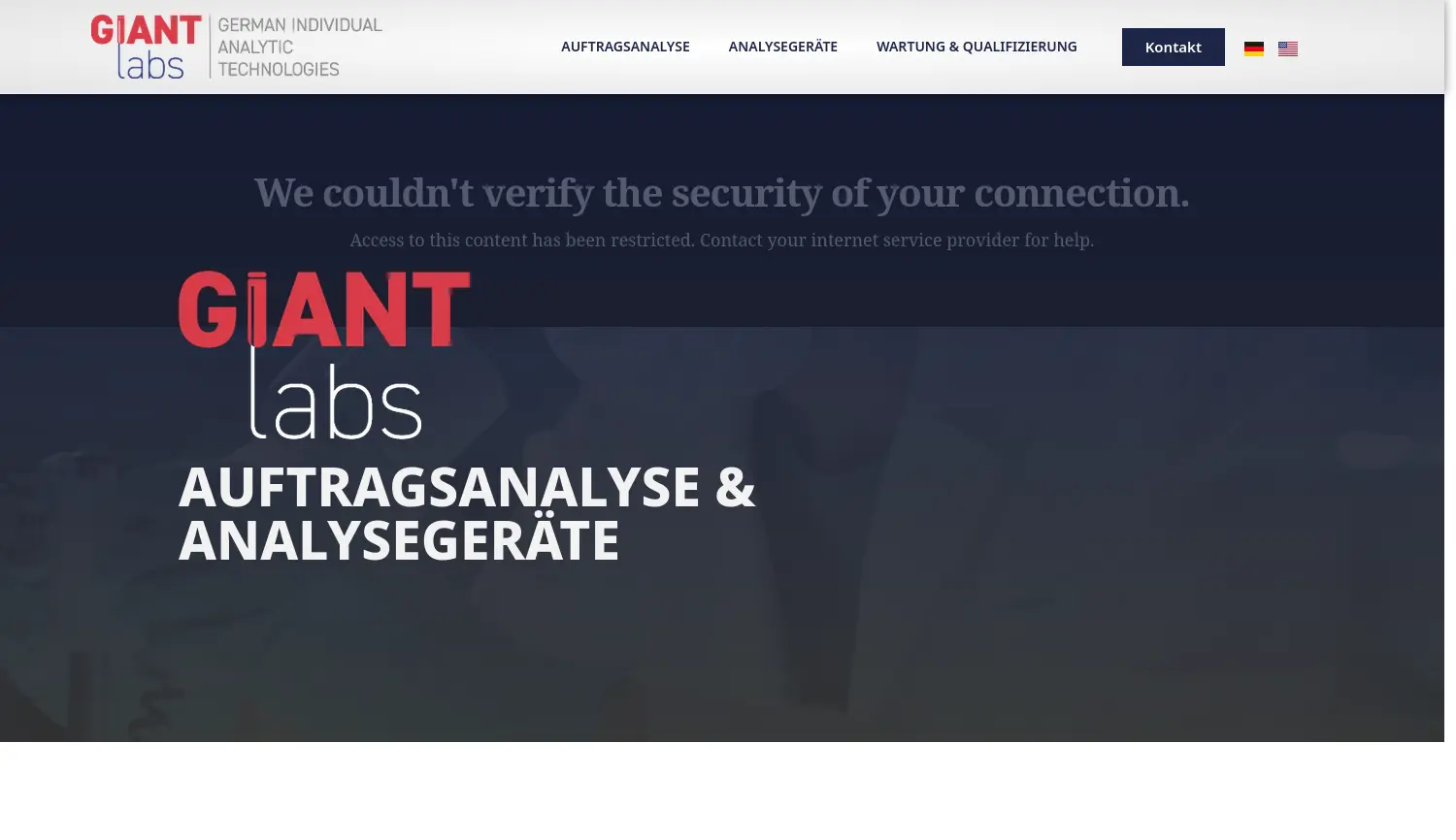 Website der Firma Jamil Orfali GIANT labs GmbH