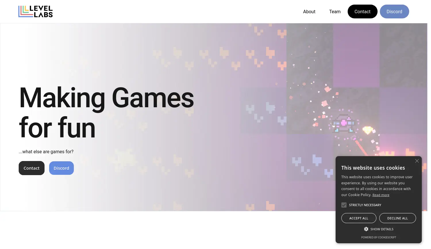 Website der Firma Level Labs GmbH