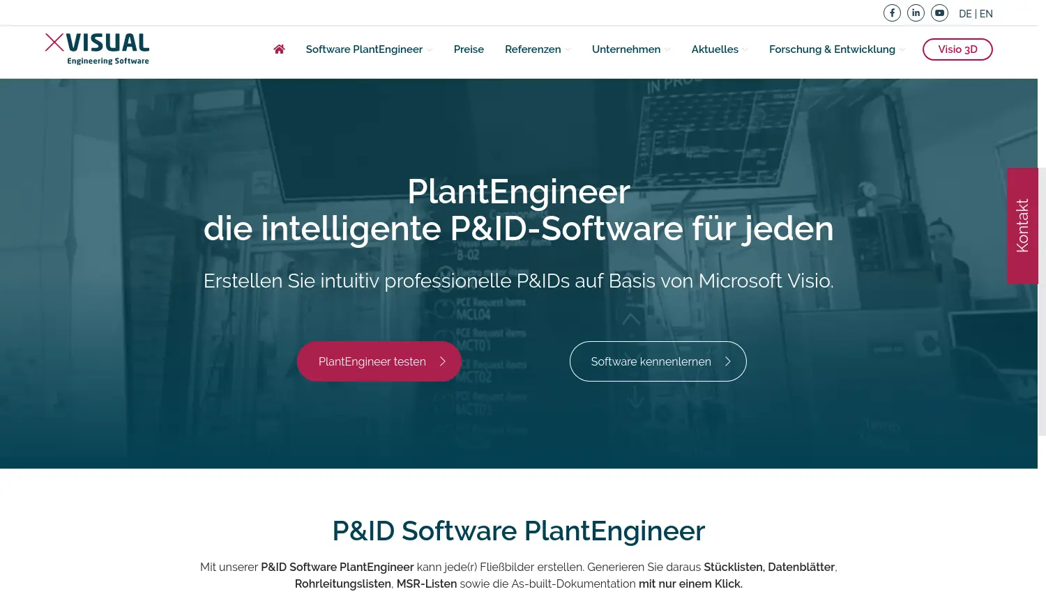 Website der Firma X-Visual Technologies GmbH