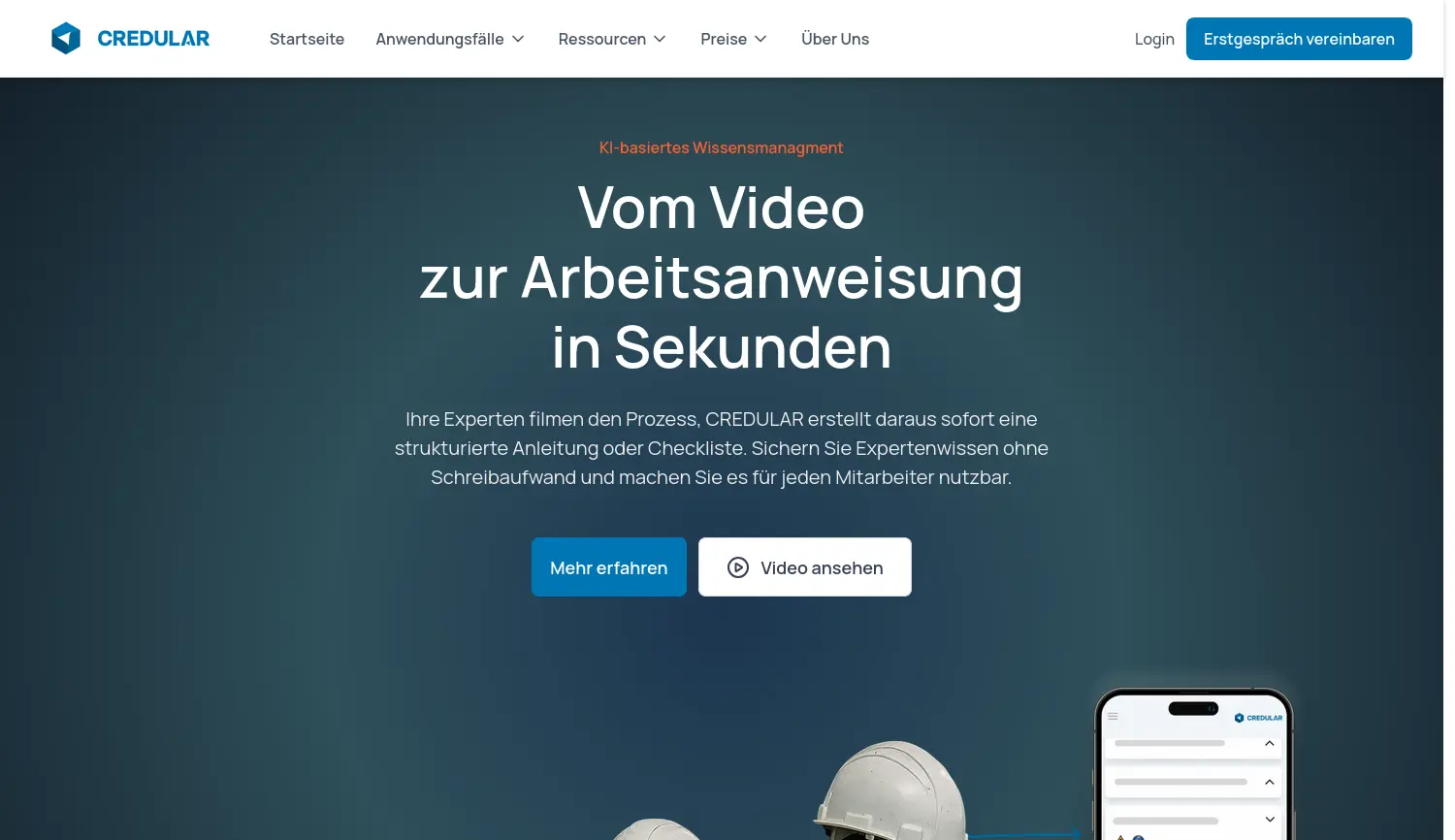 Website der Firma Credular GmbH