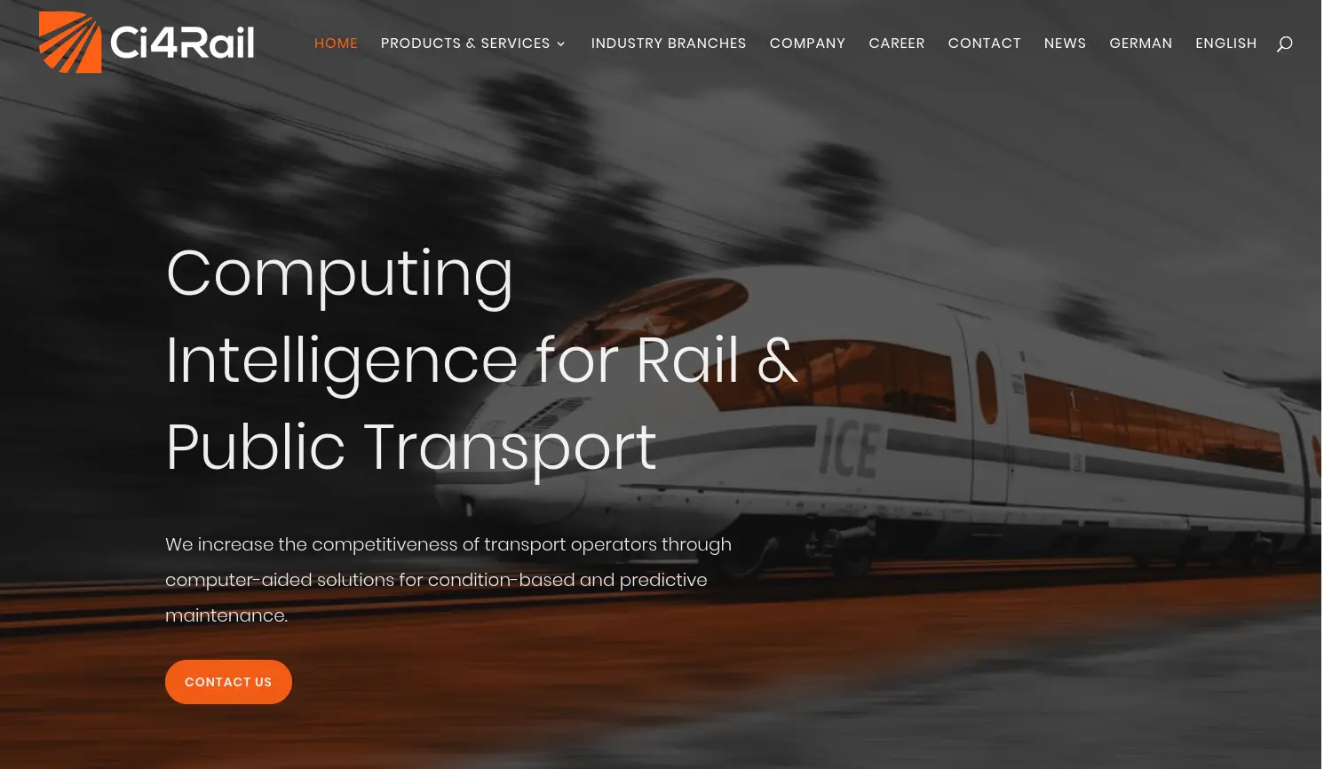 Website der Firma Ci4Rail GmbH