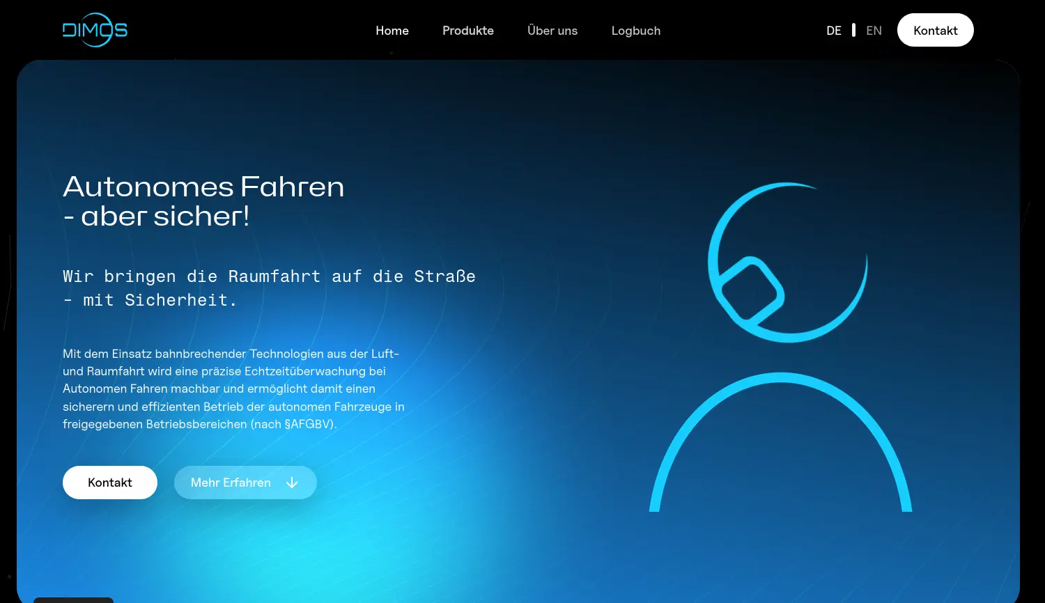 Website der Firma DiMOS Operations GmbH