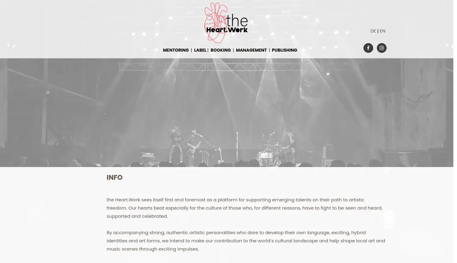 Website der Firma the Heart.Work GmbH