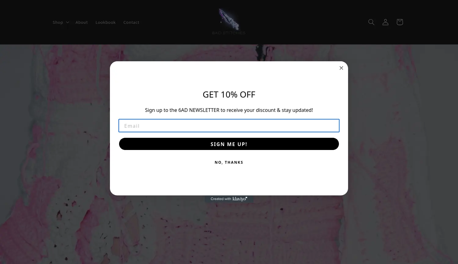 Website der Firma Bad Stitches