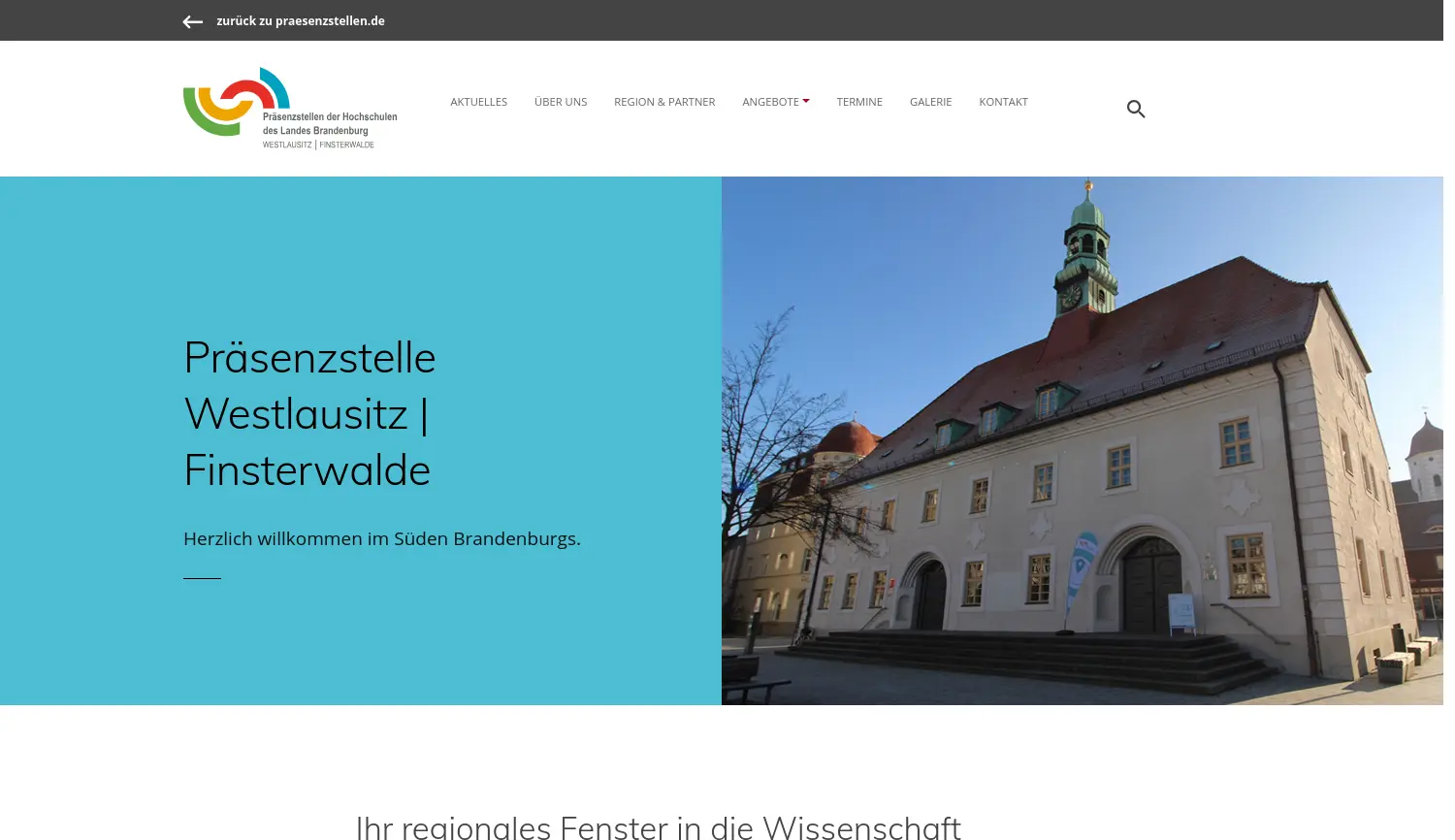 Website der Firma Präsenzstelle Westlausitz | Finsterwalde