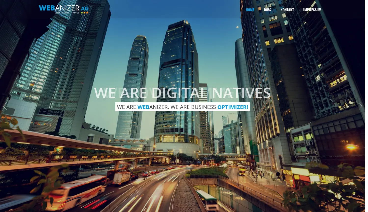 Website der Firma WEBanizer AG