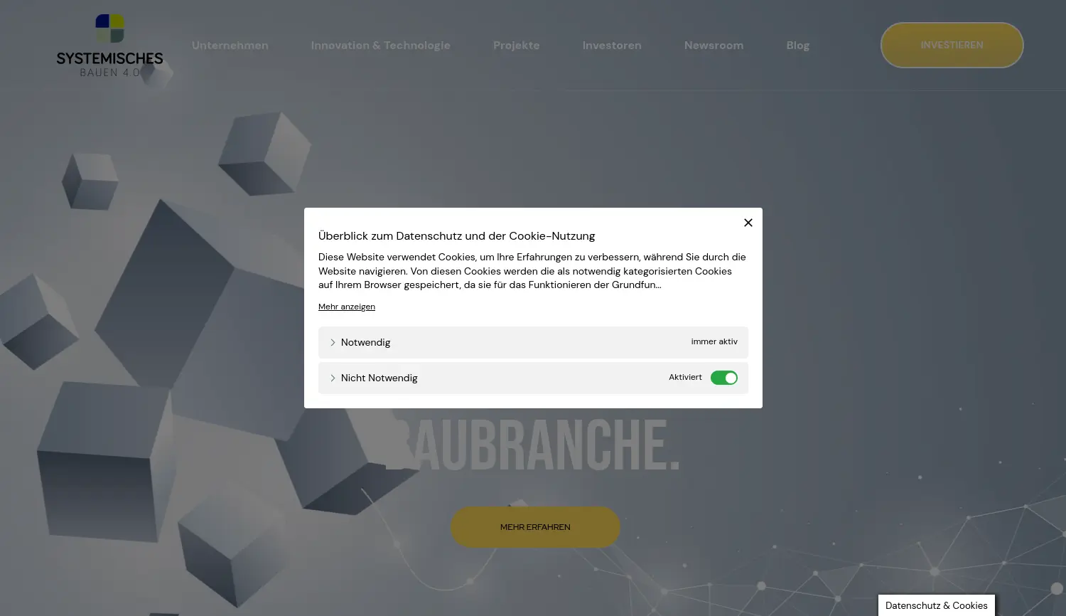 Website der Firma SYSTEMISCHES BAUEN UG (haftungsbeschränkt)
