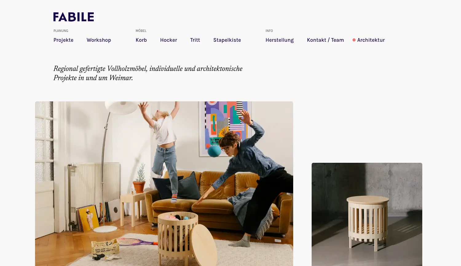 Website der Firma Anna-Maria Haag (FABILE)