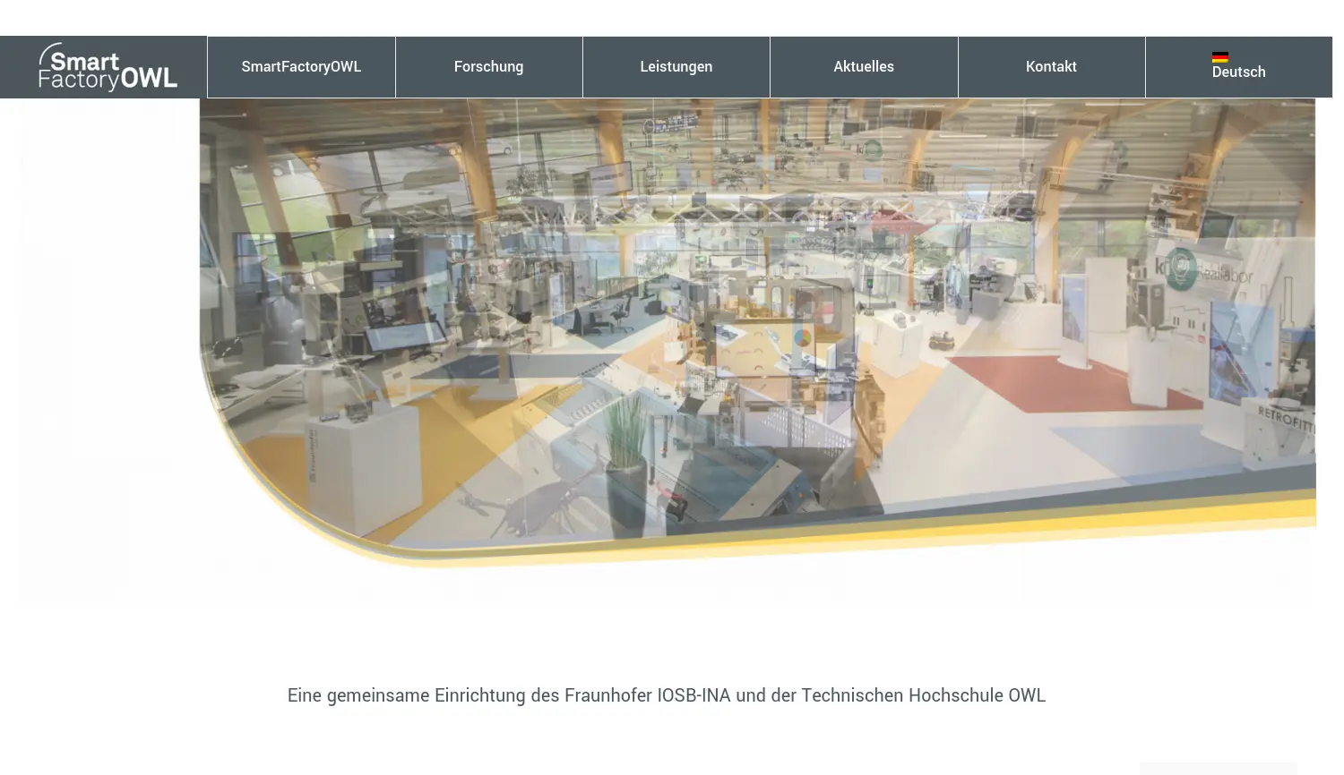 Website der Firma Fraunhofer-Gesellschaft zur Förderung der angewandten Forschung e.V. (Fraunhofer IOSB-INA) & Technische Hochschule OWL
