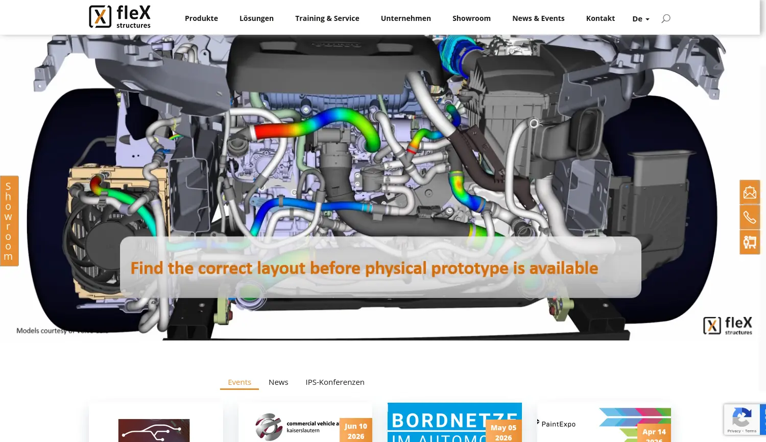 Website der Firma fleXstructures GmbH