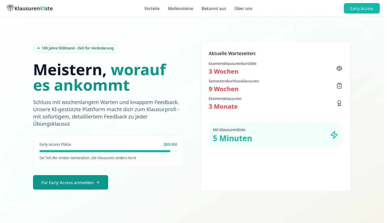 Website der Firma Klausurenkiste UG (haftungsbeschränkt)