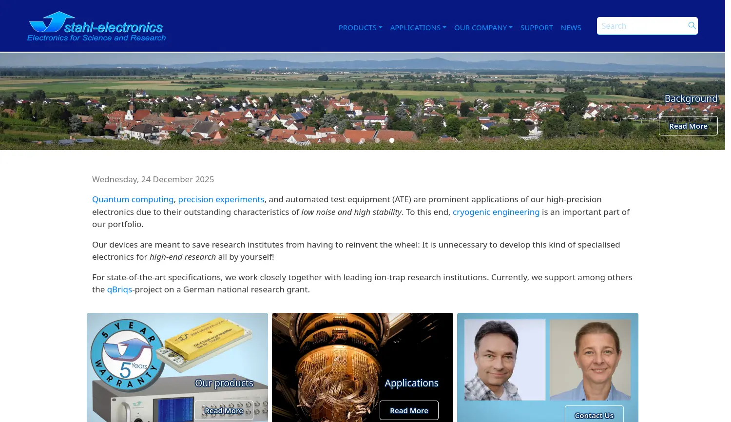Website der Firma Stahl-Electronics Inh. Dr. Stefan Stahl
