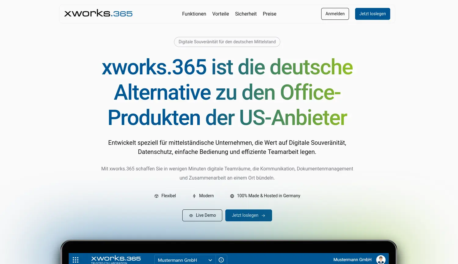 Website der Firma mediaBEAM GmbH