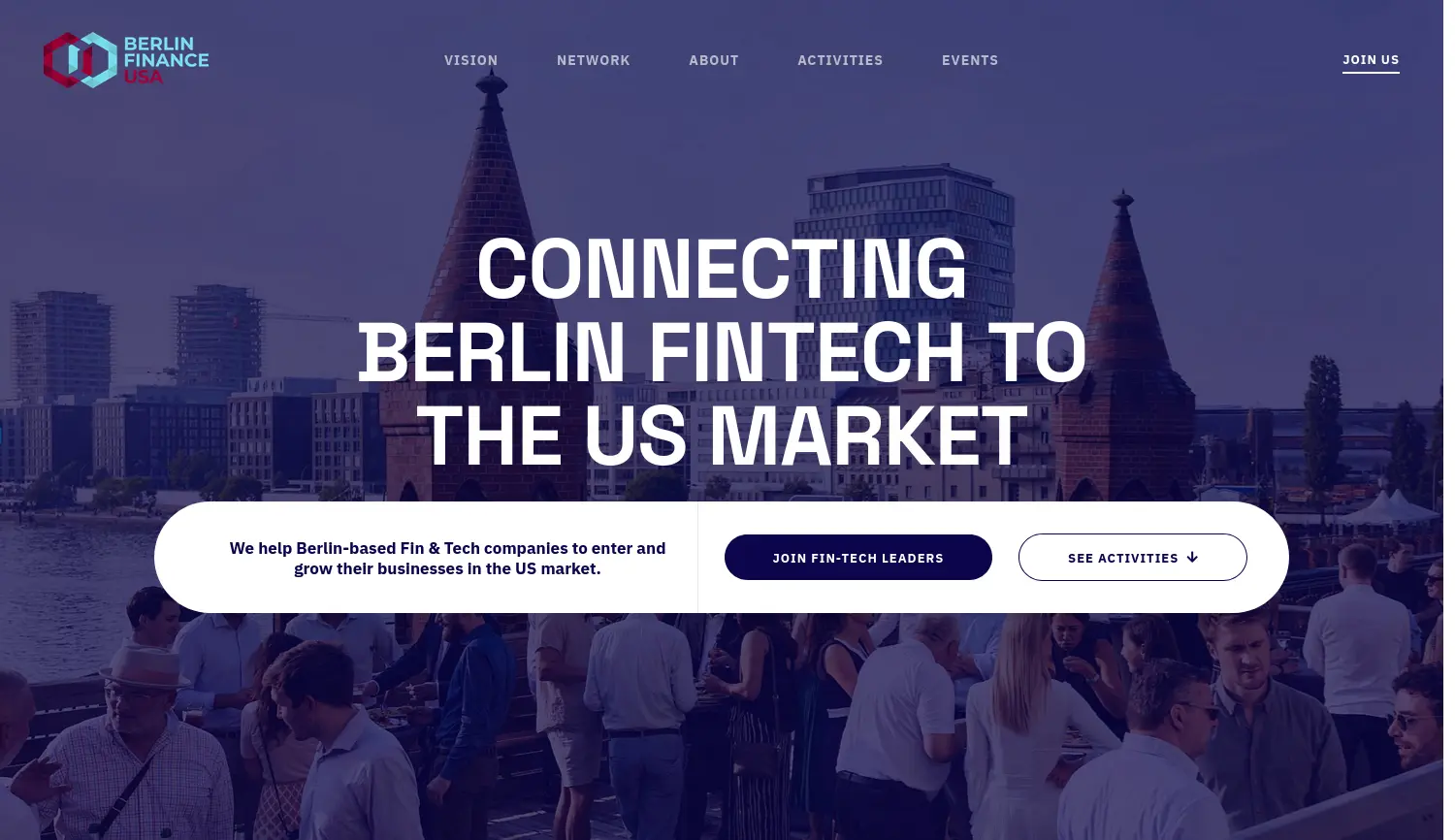 Website der Firma Berlin Finance Initiative