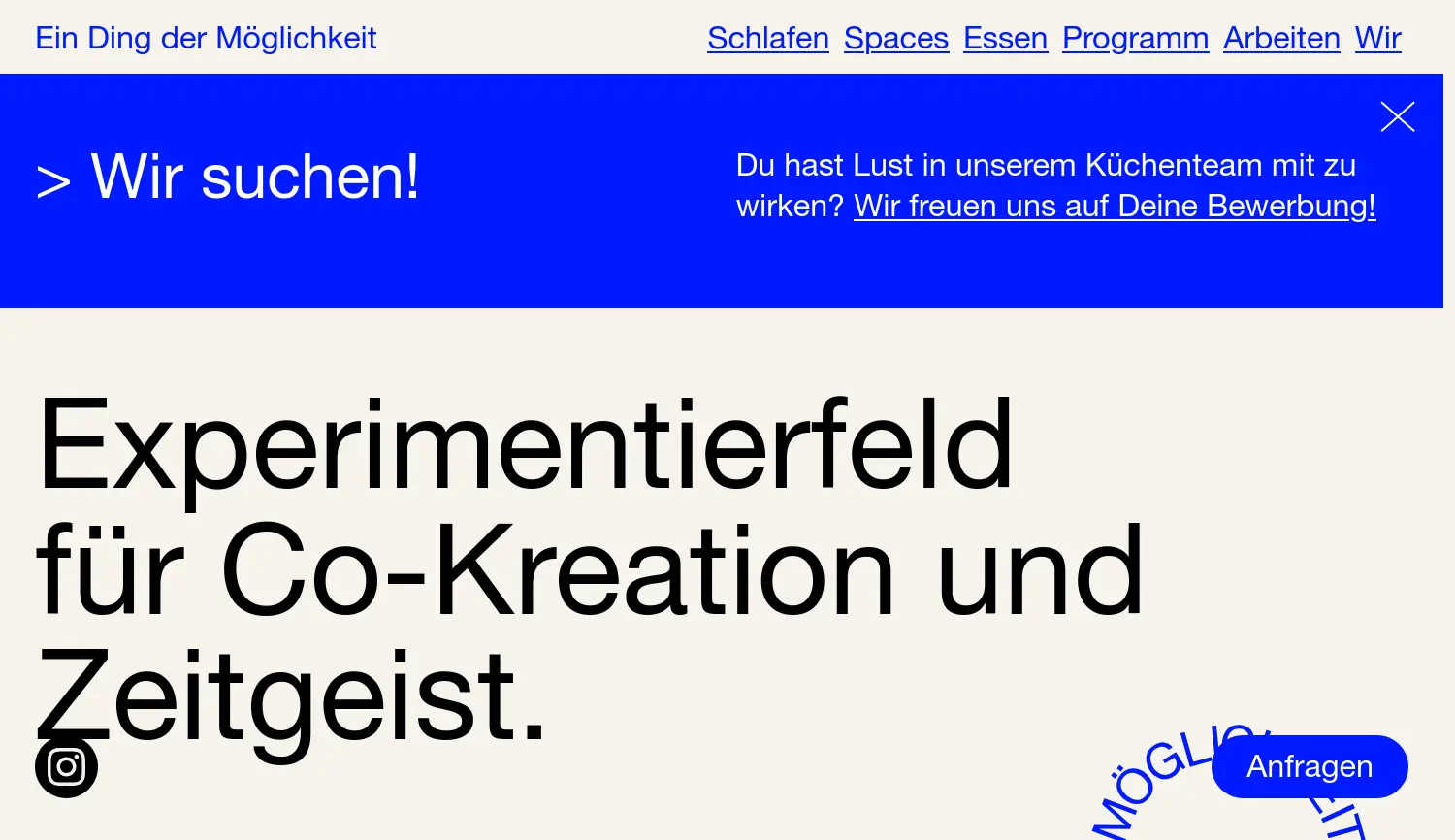 Website der Firma Ein Ding der Möglichkeit eG