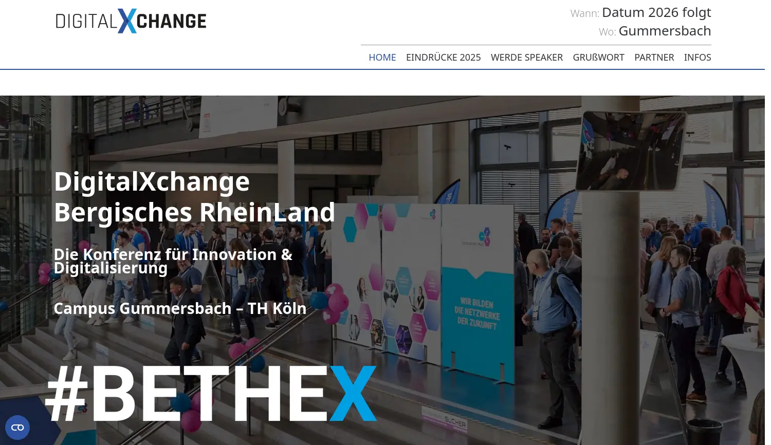 Website der Firma Innovation Hub Bergisches RheinLand e.V.