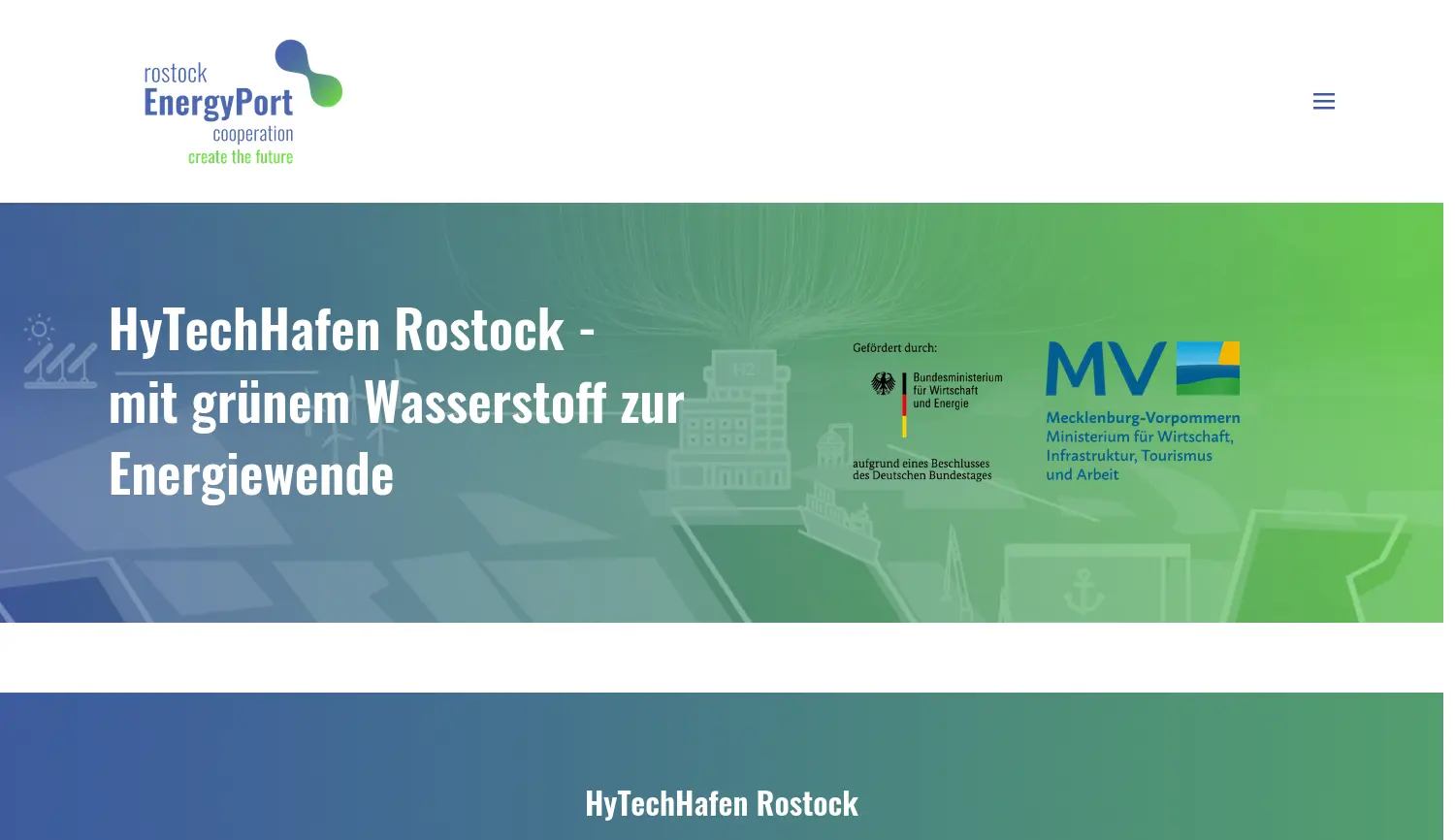 Website der Firma rostock EnergyPort cooperation GmbH