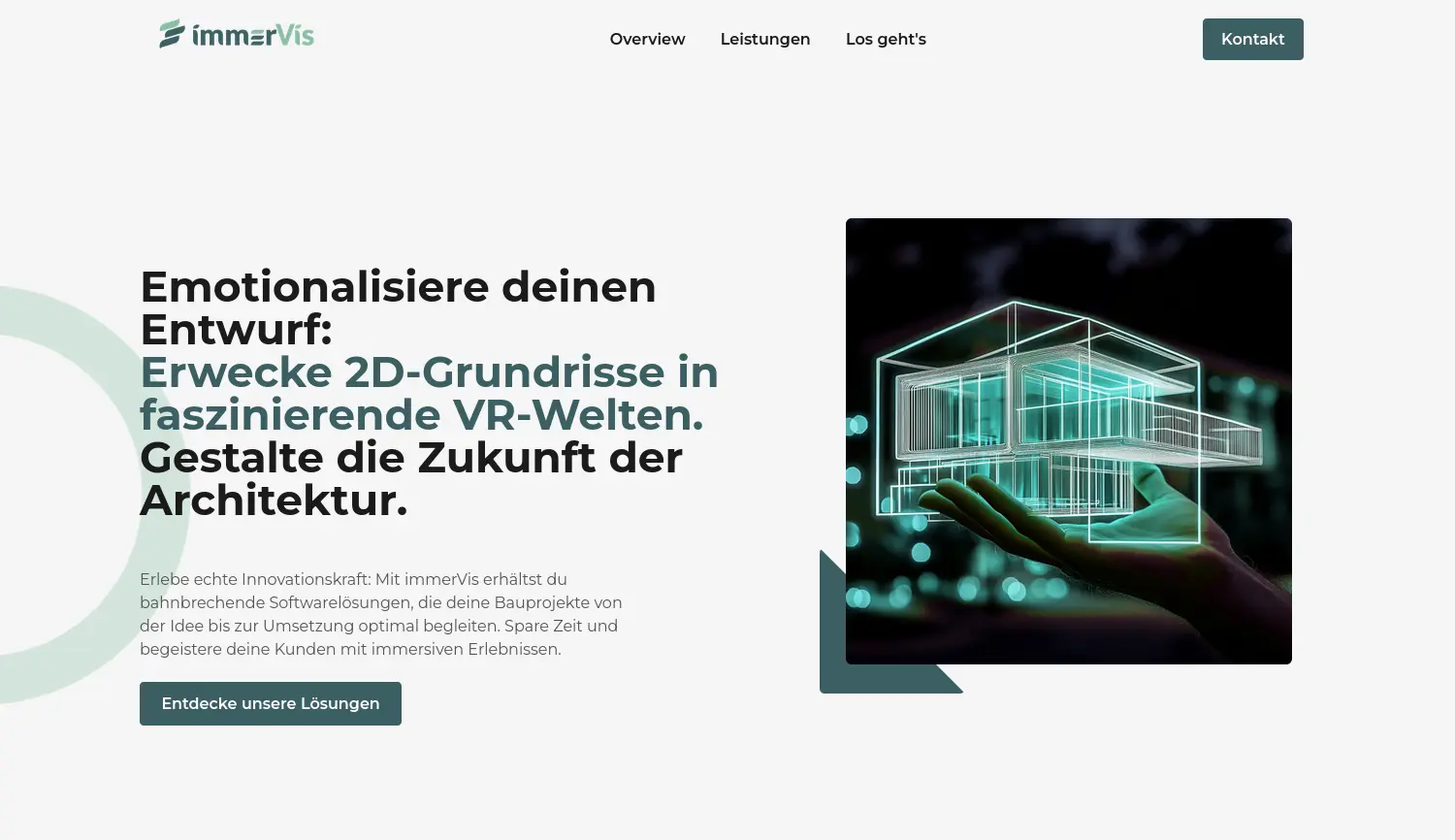 Website der Firma immerVis